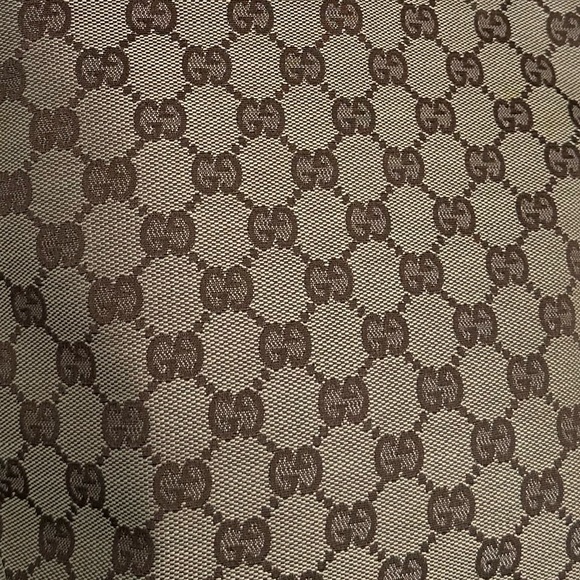 GUCCI GG canvas tote leather EXC COND signature print classic luxury bag - Picture 3 of 10